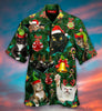 Cat Short Sleeves Button Shirt Gifts For Cat Lovers HG Gifts For Cat Lovers