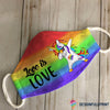 Pride Gift For LGBT LGBT Unicorn LGBT Pride Love Is Love Face Mask 3 Pack HG Cloth Mask