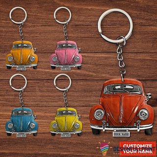Gift For Hippie Personalized Multicolor Hippie Car Key Chain HG