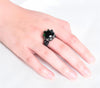 Stylish Big Stone Skull Round Zircon Ring