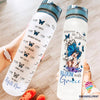 Gift For Butterfly Lover Whatever Life Plants You Bloom With Grace Blue Butterfly Water Track Bottle NHD
