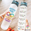 Autistic Pride There Is No Cure For Being Yourself Water Track Bottle NHD Autism Gift