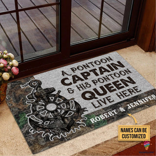 A Pontoon Captain And His Pontoon Queen Live Here Doormat HG
