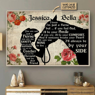 Gift For Horse Lover Horse You are My Friend Horizontal Poster or Wall Art Canvas LN Horse Poster Canvas