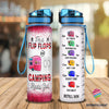 Gift For Camper I Am A Flip Flops And Camping Kinda Girl Water Track Bottle NHD