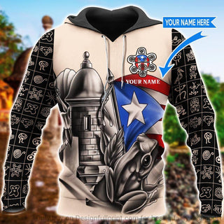 Puerto Rico Proud US Unisex Hoodie LN Puerto Rico Hoodie