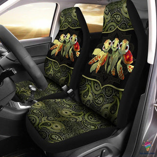 Gift For Turtle Lover Turtle Family Car Seat Cover NH