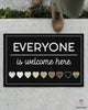 Black Pride Pride Gift For LGBT Every One Is Welcome Here Black White LGBT Doormat HG Black And Proud 365