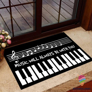Music Will Always Be With You Welcome Doormat NHD