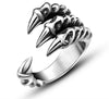 Vintage Gothic Silver Color Dragon Claw Ring