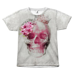 Skull Queen Rose All-Over Printed T-Shirt - designfullprint