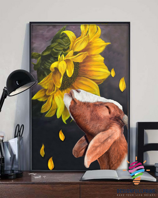 Goat Sunflower Canvas Art and Poster CM Gifts For Dog Lovers