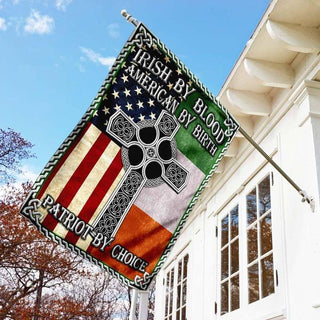 Irish Shop Irish By Blood American By Birth US FLag LN