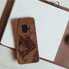 Wood Phone Case for Universal Models -Wolf Face Mandala 007 - designfullprint