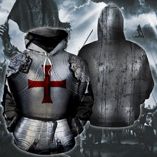 3D Knight Amor Printed Hoodie 010 - designfullprint