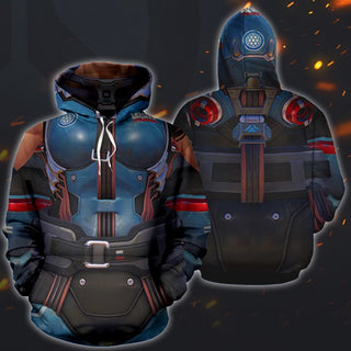 3D OW Printed Amour Hoodie 009 - designfullprint