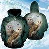 3D Owl Bird Printed Hoodie 004 - designfullprint