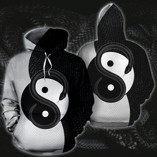 3D Yin Yang Snake Printed Hoodie 009 - designfullprint
