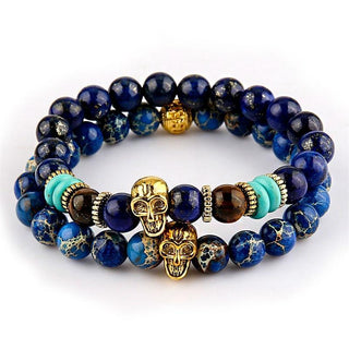 Fashionable Designed Yoga Skull Bead Bracelets