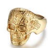Decorative Skull Gold Plated Ring