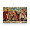 Being A Gypsy Hippie And Cowgirl Girl Hippie Girl Horse Cowgirl Riding Horizontal Poster PA