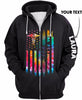 New Personalized  Tie Dye Flag A PCA US Unisex Size Hoodie