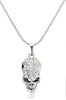 Rhinestones Shiny Skull Pendant Necklace - designfullprint