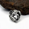 Vintage Titanium Skull Claw Ring