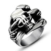 Vintage Titanium Skull Claw Ring