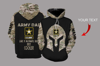 Skull Gift Gift For Army Gift For Dad Army Dad Skull Personalized Unisex Size Hoodie