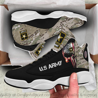 Skull Gift Gift For Army Army Flag Skull JD 13 Shoes HG