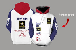 Gift For Army Gift For Mom The 4th of July Army Mom Personalized Unisex Size Hoodie