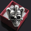 Rock Style Clown Hat Skull Ring