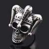 Rock Style Clown Hat Skull Ring