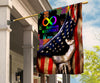 Autism Acceptance American US Flag LN Autism Gift