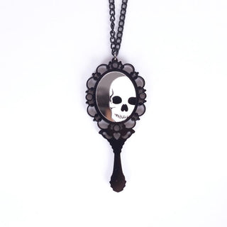 Acrylic Dead Pretty Skull Pendant Necklace