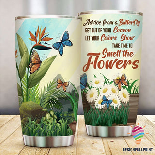 Gift For Mom Flower Tumbler LH Flower Gift