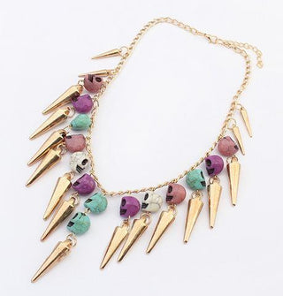 Tin Alloy Cute Skull Pendants Necklace
