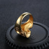 Decorative Skull Gold Plated Ring