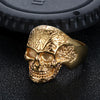 Decorative Skull Gold Plated Ring