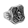 Seeing Eyes Skull Masonic Ring