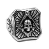 Seeing Eyes Skull Masonic Ring