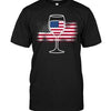 Champagne Glass American Flag T-shirt - designfullprint