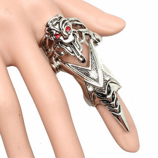 Claw Spike Armor Full Finger Skull Ring