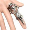 Claw Spike Armor Full Finger Skull Ring