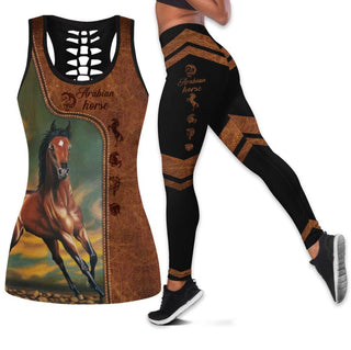Gift For Horse Lover Arabian Horse Tank Top And Leggings Set