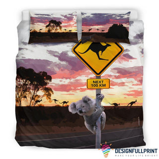 Australia Bedding Sets Koala Bed Kangaroo Sign Landscape Art Sets HG