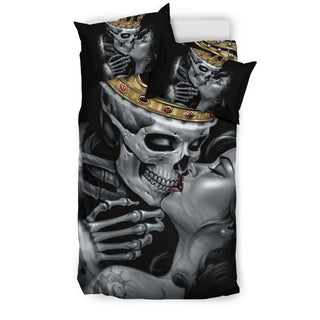Skull Couple Bedding Set 1 (Duvet Cover and Pillowcases)