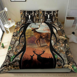 Gift For Hunting Lover Deer Hunting 3D Bedding Set LN