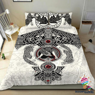 Gift For Viking Lover Fenrir Skoll Et Hati Valknut Raven Viking Housse De Couette Ensemble De Chambre À Coucher Viking Ensemble De Literie Viking HG